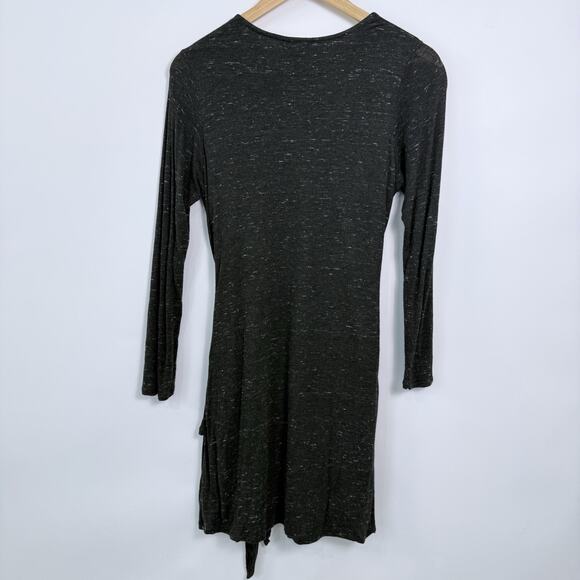 Dolan Slub Knit Mini‎ Dress Size Petite M Heathered Dark Green Soft Stretchy - Picture 6 of 9